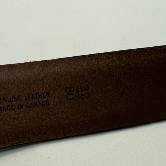 Bosca Men’s Black Leather Belt Size 32 Canada Genuine Leather Classic Dress - Picture 10 of 11